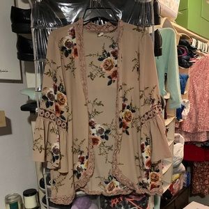 Floral kimono cardigan